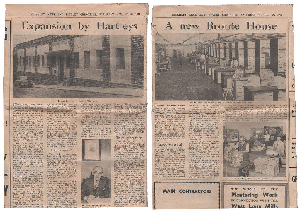 J. W. Hartley & Sons Ltd. Newspaper Cuttings, 1961/1970s Flickr