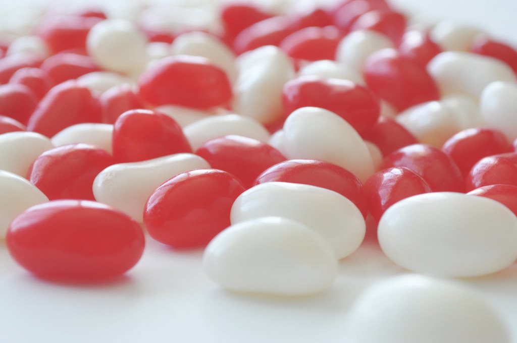 red and white jelly beans For the group Color My World Dai… Flickr