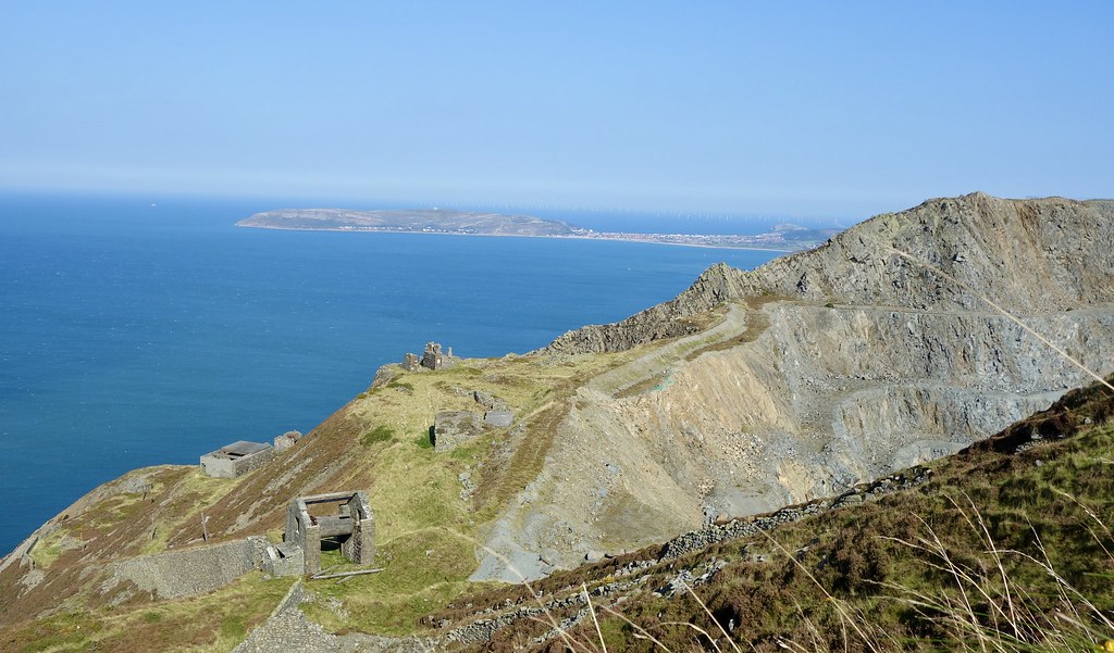 Penmaenmawr quarry looking towards Llandudno Simrocks Flickr
