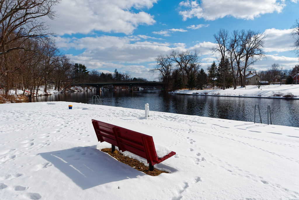 Red Bench Fort Edward, New York. Paul Flickr