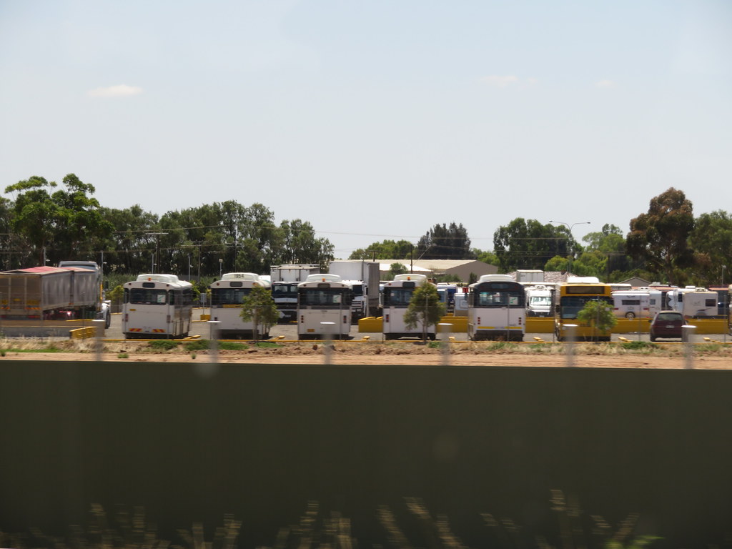 Preserved buses stored at Adelaide Caravan Storage in Bolivar a photo