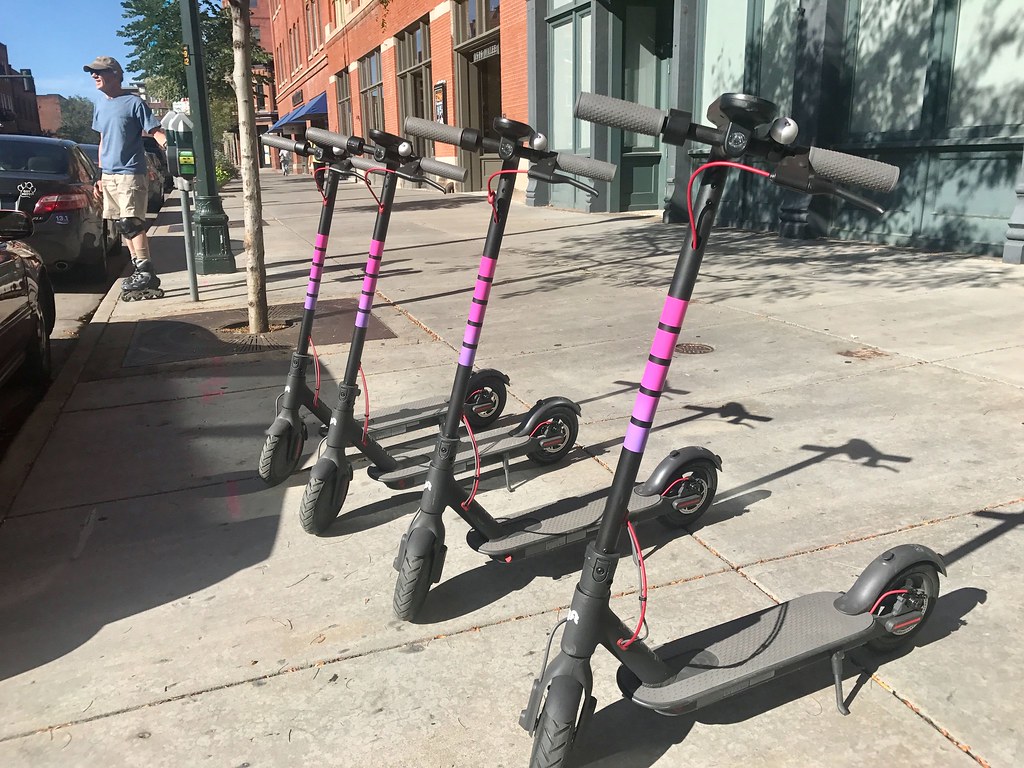 Lyft scooters in downtown Denver Lyft scooters in downtown… Flickr
