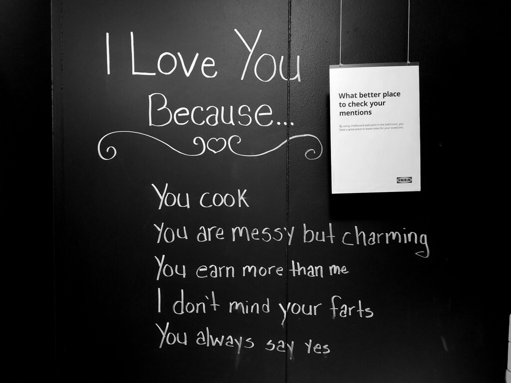 Chalkboard wall at IKEA Chalkboard wall in a display at th… Flickr