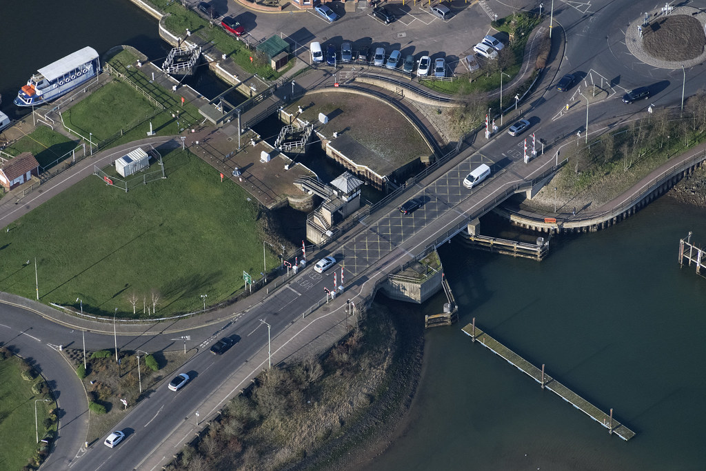 Oulton Broad bridge Lowestoft Suffolk aerial image Flickr