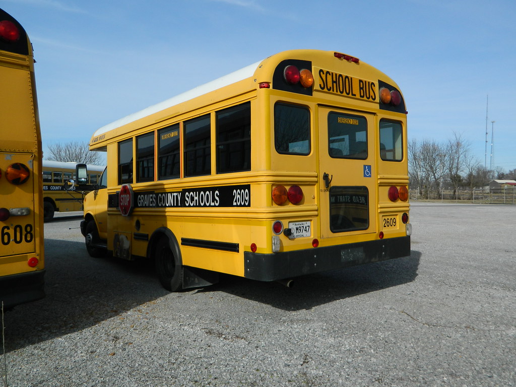 Graves County Schools 2609 (2) Bus lot Mayfield, KY. Flickr
