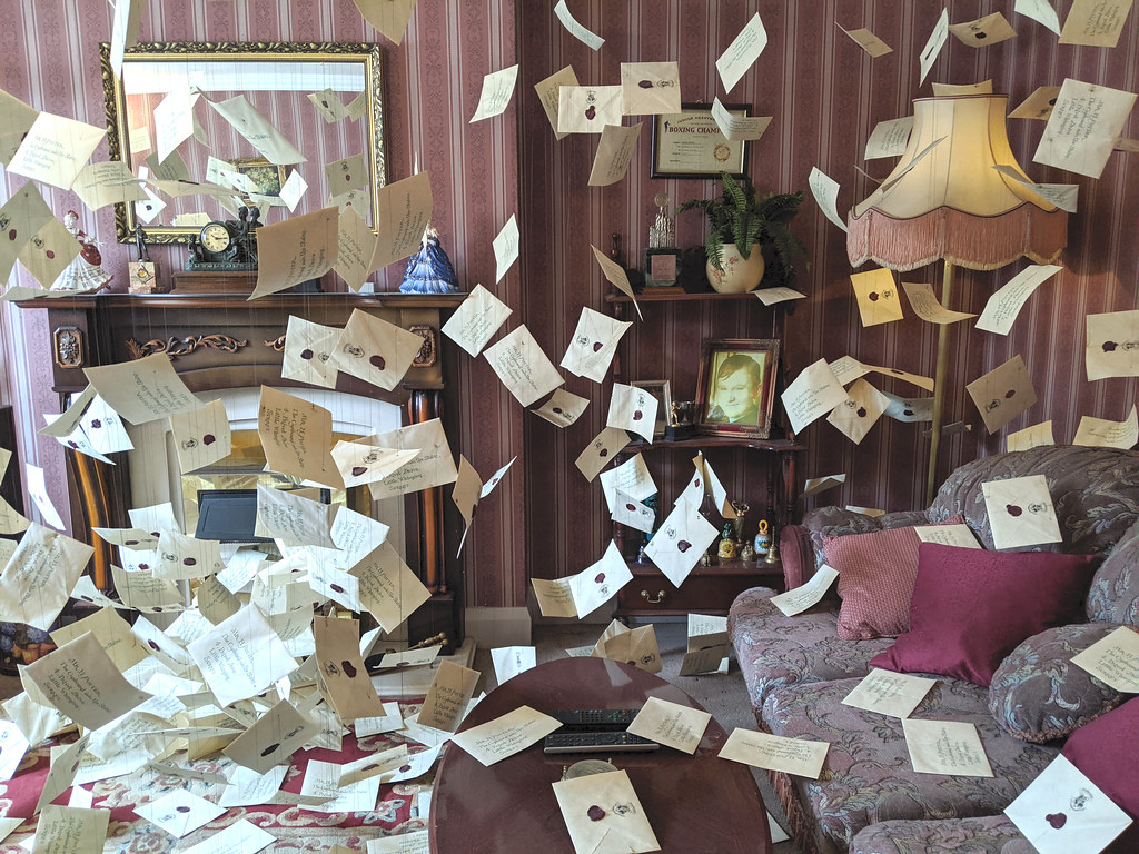Hogwarts letters flood the Dursleys' living room Ruth Hartnup Flickr