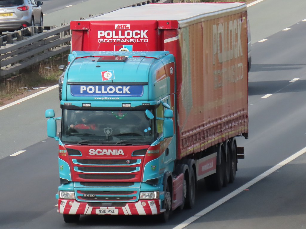 Pollock Transport, Scania R450 (N90PSL) On The A1M Southbo… Flickr