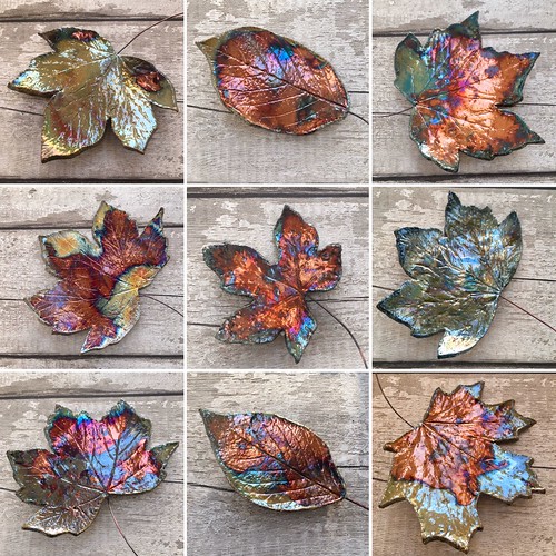 Ceramic leaf wall art from Kiln Fired Art kilnfiredart Flickr
