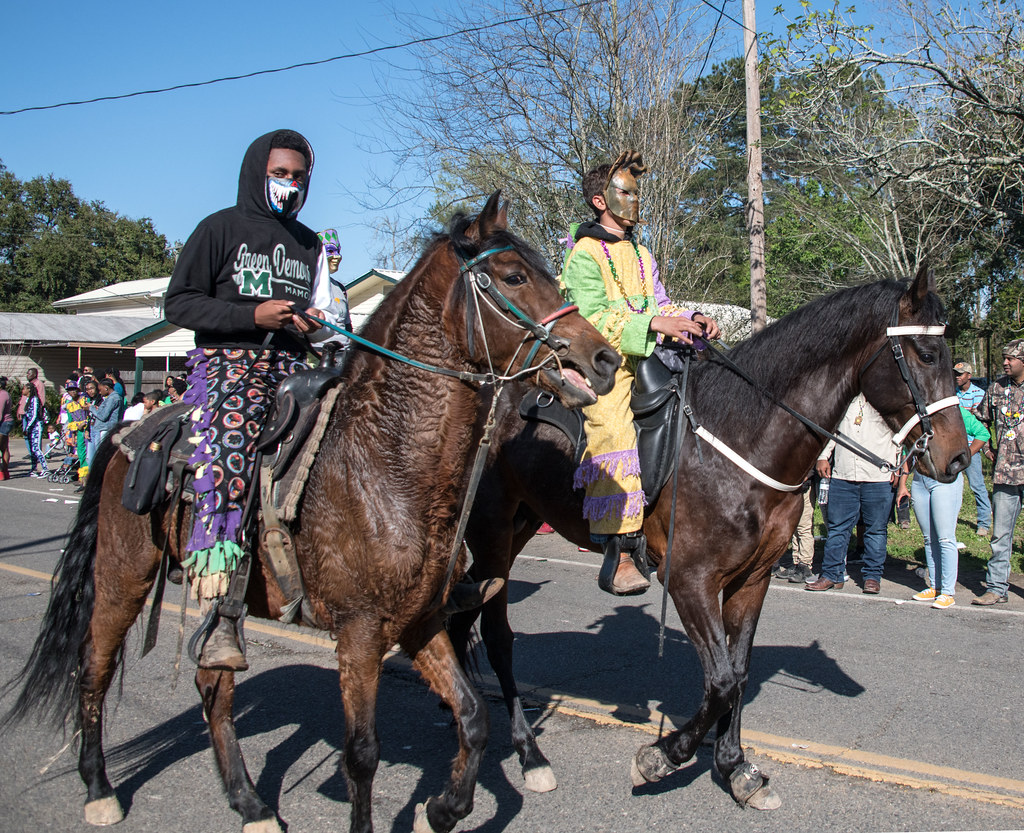 2020 Horse riders, Mamou Mardi Gras Parade following ride … Flickr
