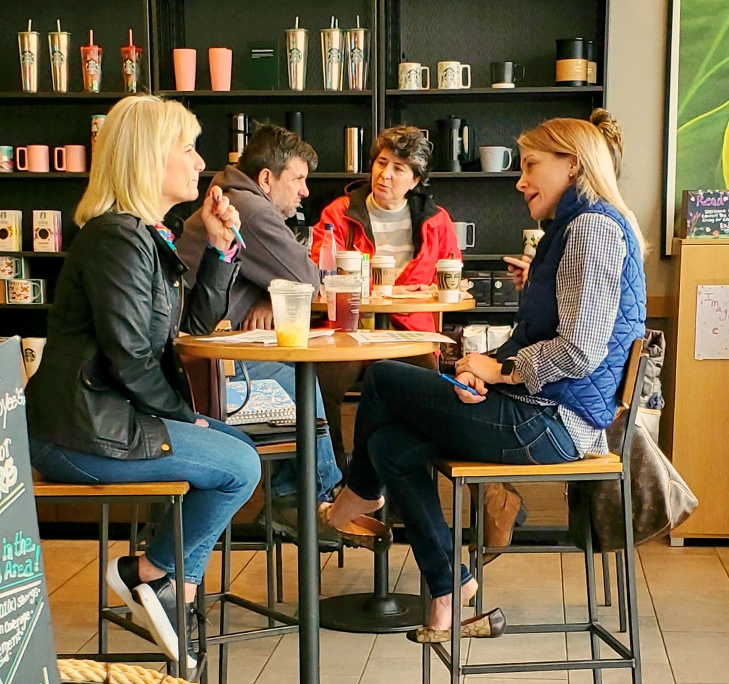 Coffee shop meetings. The A Eye Flickr