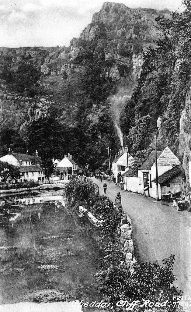 somerset cliff road cheddar old postcard John Law Flickr