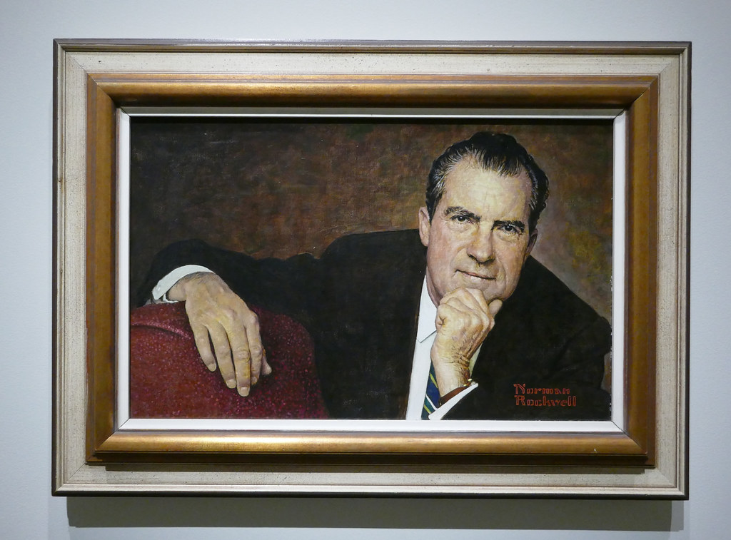 Richard Nixon Presidential portrait by Norman Rockwell a photo on