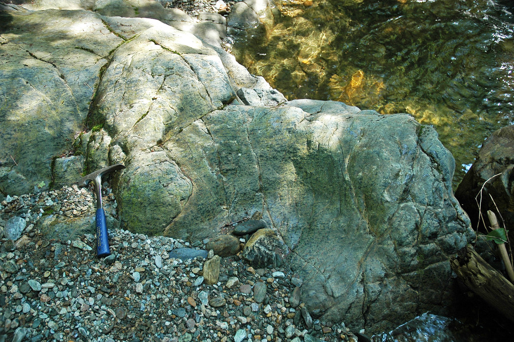 Serpentinite (East Dover Ultramafic Body, Ordovician; Adams Brook, east