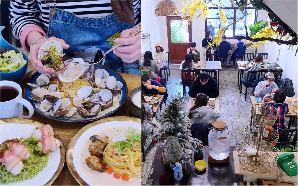 村口微光義大利麵_台中逢甲：30年老宅改造假日必客滿爆多蛤蜊花義大利麵最推薦！