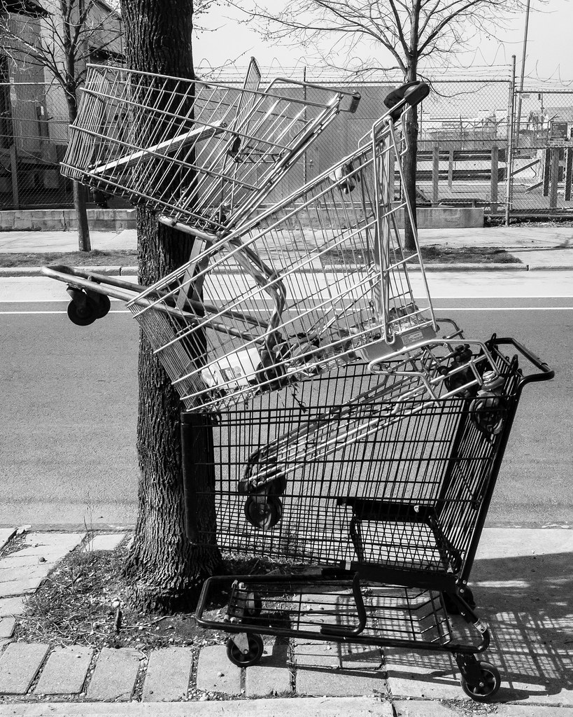 Brooklyn Street Scenes Grocery carts stacked outside the a… Flickr