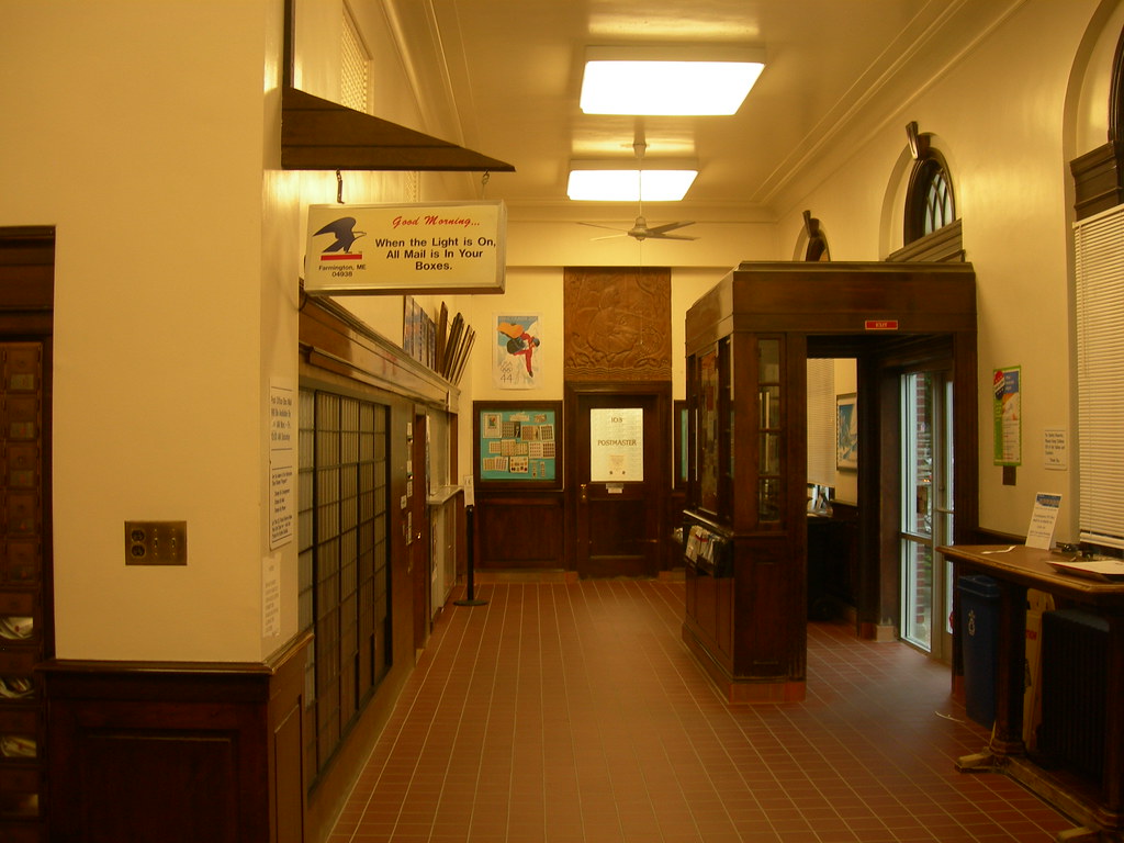Farmington ME Post Office Relief and Lobby New Deal wooden… Flickr