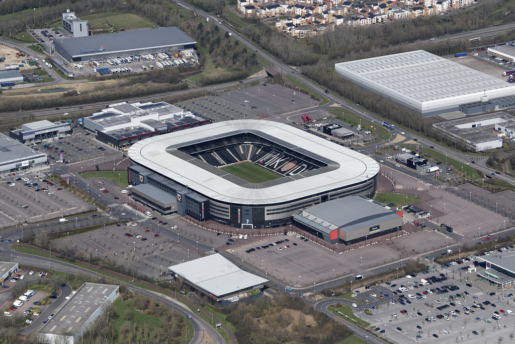 Stadium MK home of the Milton Keynes Dons aerial image Milton