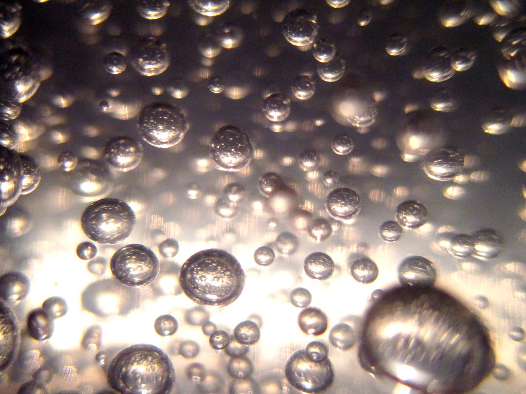 Air Bubbles in Gel Macro picture of air bubbles trapped in