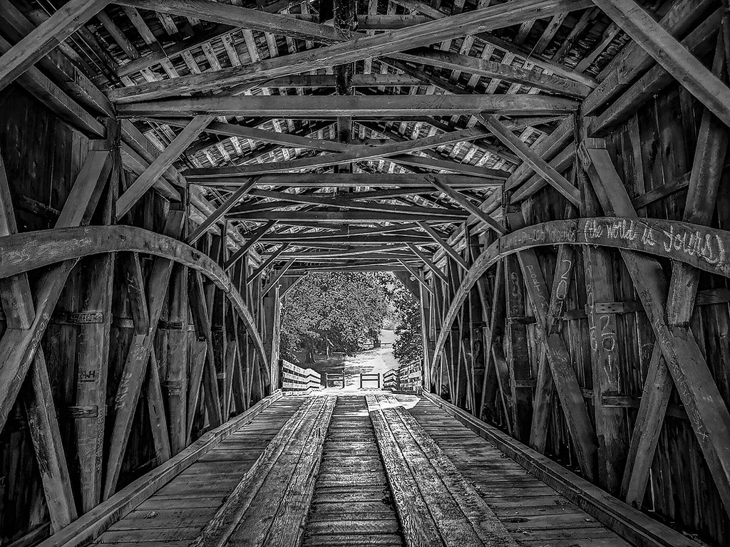 Sugar Creek covered bridge Illinois Paul Flickr