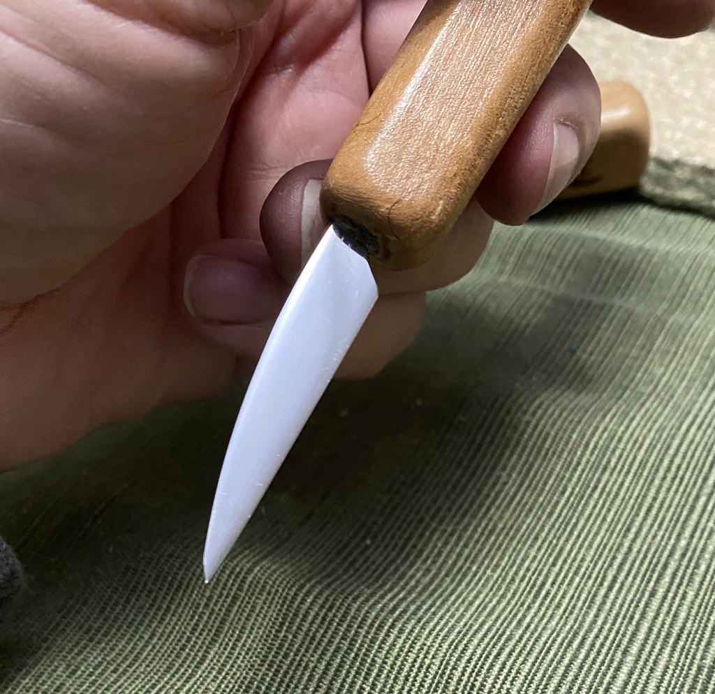 * Sold * Drake woodcarving detail knife and large V tool