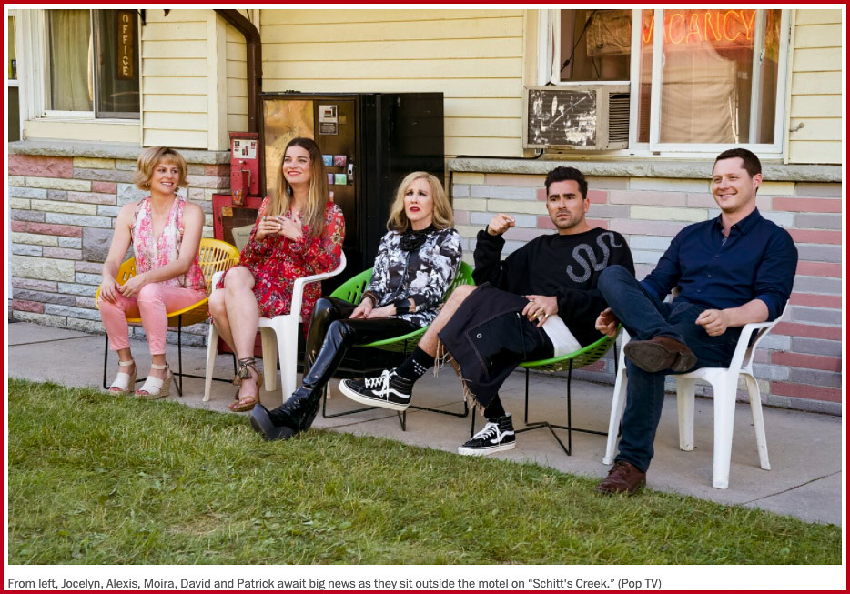 'Schitt's Creek' Cast Members Outside The Rosebud Motel (P… Flickr