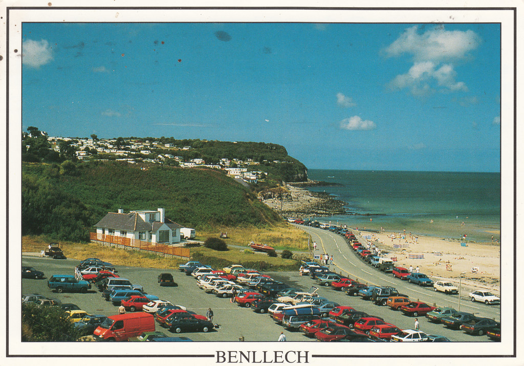 Benllech Bay and Headland old postcard c.1990 Got to love … Flickr