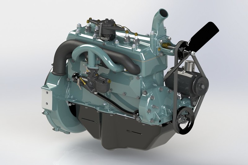 CAD Model of Model A Engine - The Ford Barn