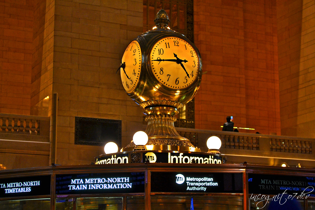 Grand Central Station Clock & Information Booth Manhattan … Flickr