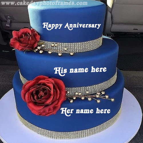 happy wedding anniversary cake with name edit Make Anniver… Flickr