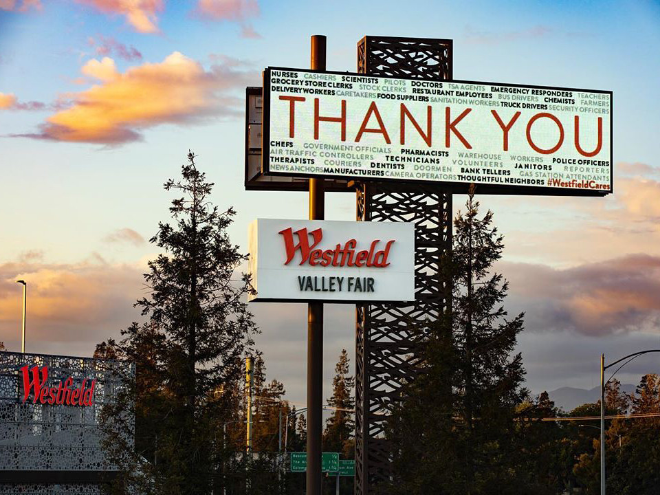 Thank You sign outside Westfield Valley Fair mall in Santa… Flickr
