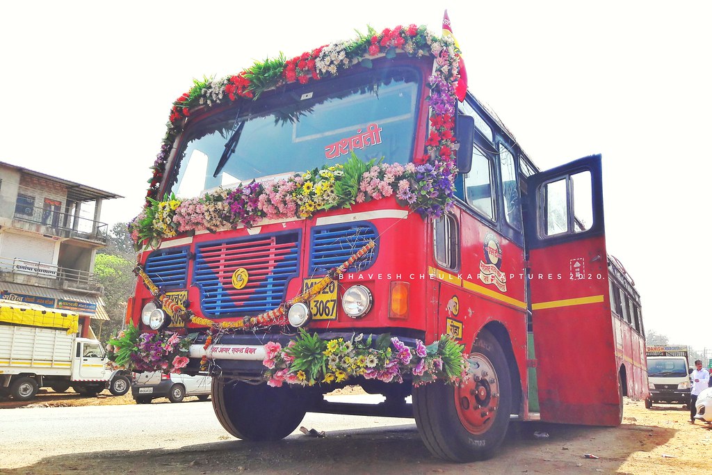 Roha agar Decorated bus Bhavesh Cheulkar Flickr