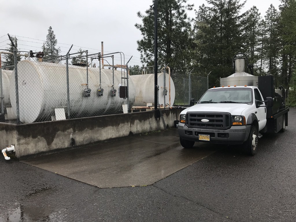 John Wagner doing bulk fuel testing in the Oregon Department