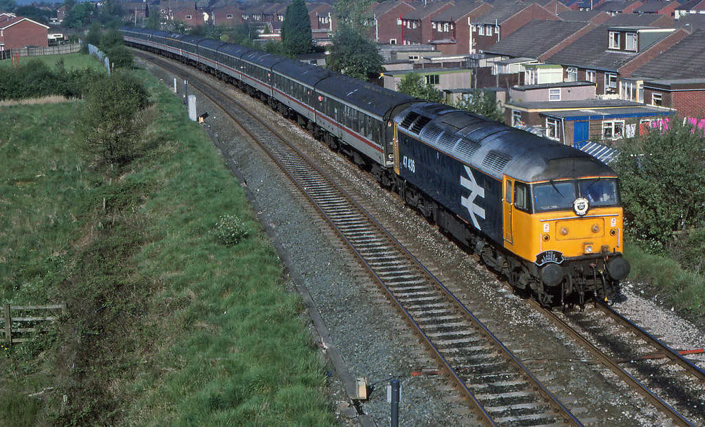 Class 47/4 47436 Irongate, Bamber Bridge. With a rake of… Flickr