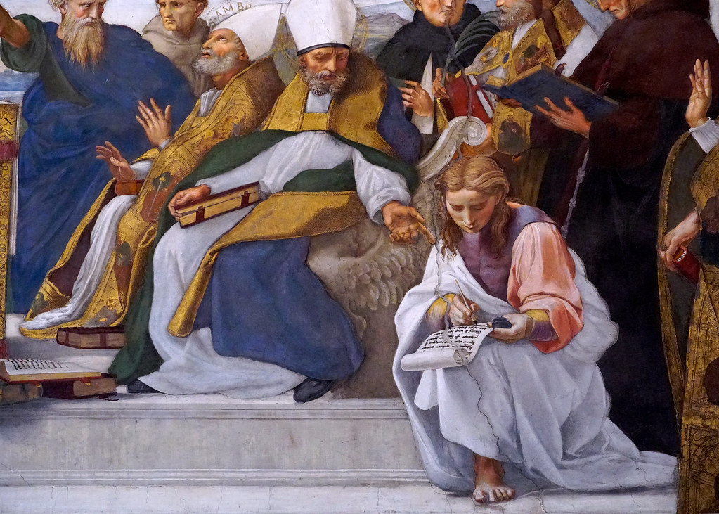Saint Ambrose, Saint Augustine and a Scribe In this group … Flickr