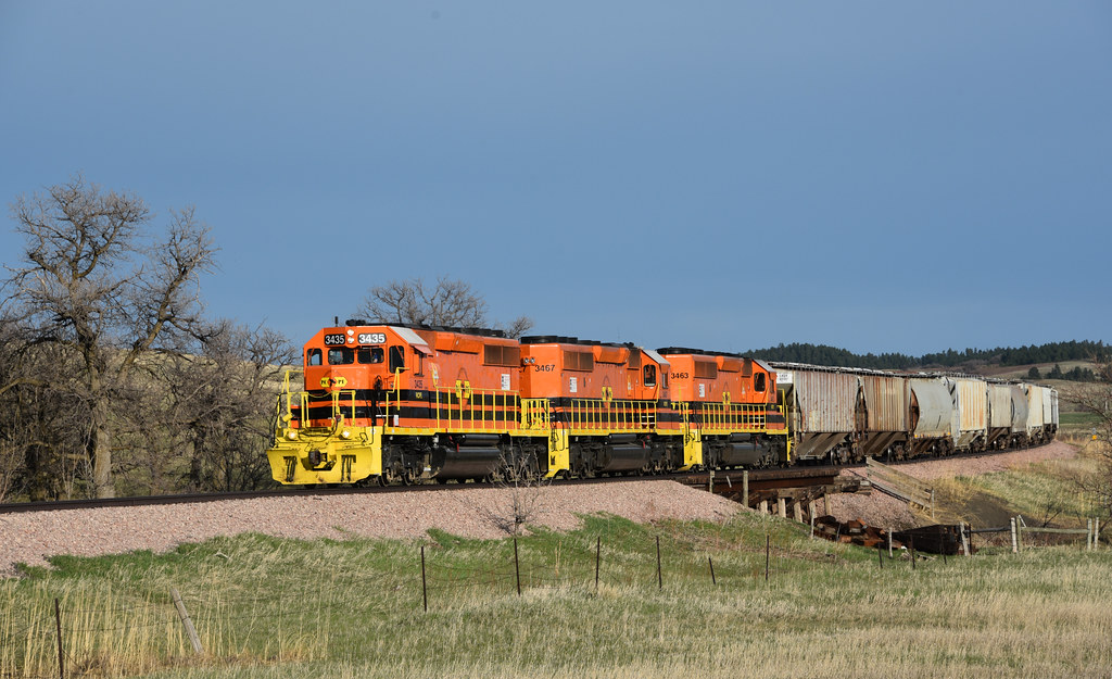 RCP&E SD402 3435 LRCBF Belle Fourche Turn Rapid City Pie… Flickr
