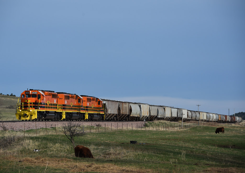 RCP&E SD402 3435 LRCBF Belle Fourche Turn Rapid City Pie… Flickr