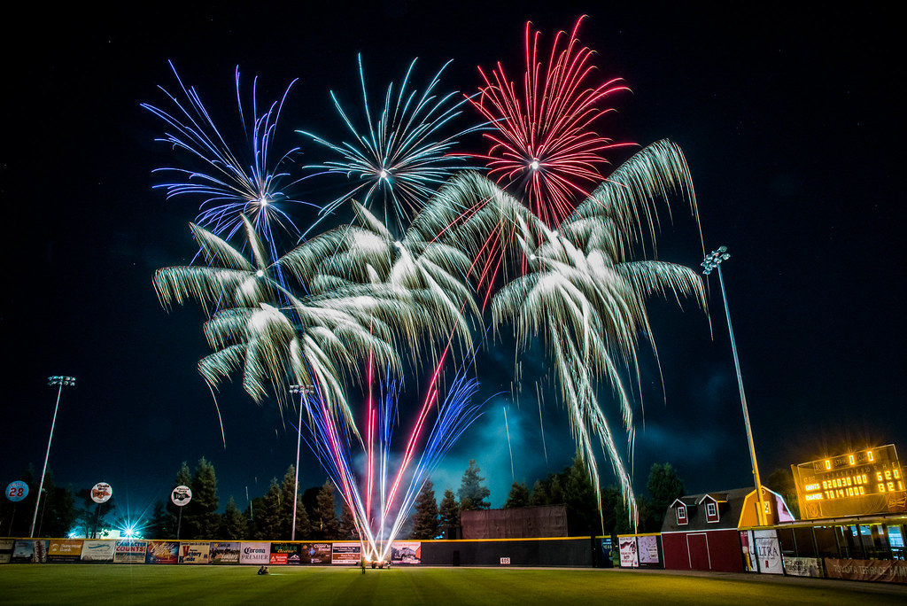 Fireworks at Rawhide Ballpark Visalia, Ca. _GML9276 Landis