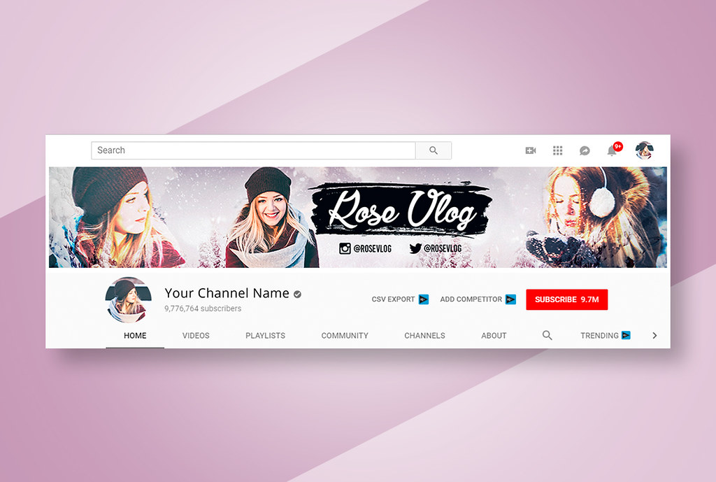 Winter YouTube Banner Personal Vlog YouTube Channel Art … Flickr
