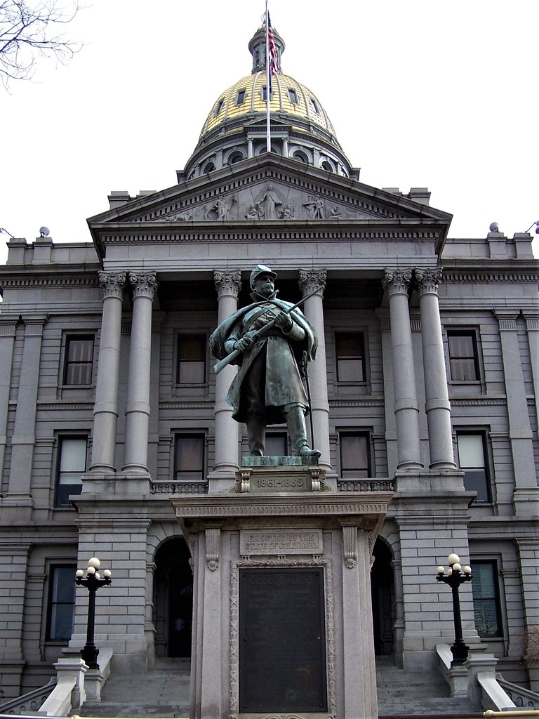 Denver, Colorado The Civil War Monument is a statue of a C… Flickr