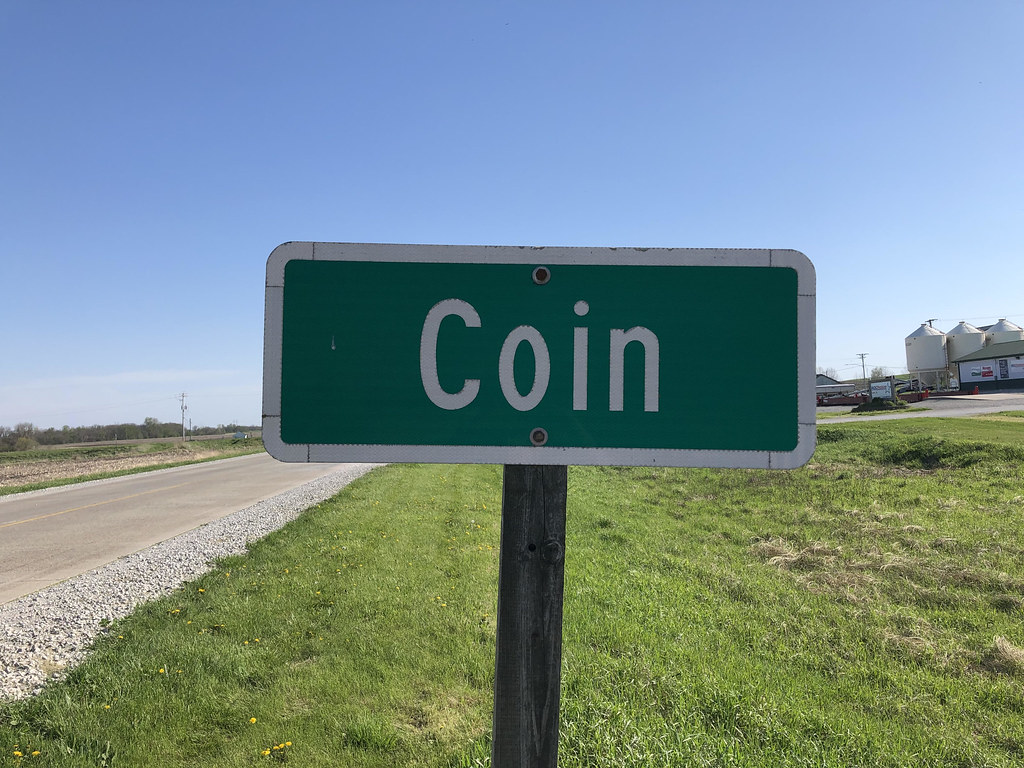 Coin, Iowa sign Numismatic Bibliomania Society (NBS) Flickr