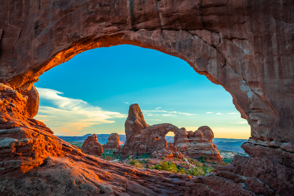 Turret Arch Through North Window Arch! Arches National Park Fine Art