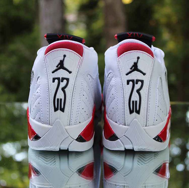 Air Jordan 14 Retro GS Size 5.5Y Candy Cane White Black Re… Flickr