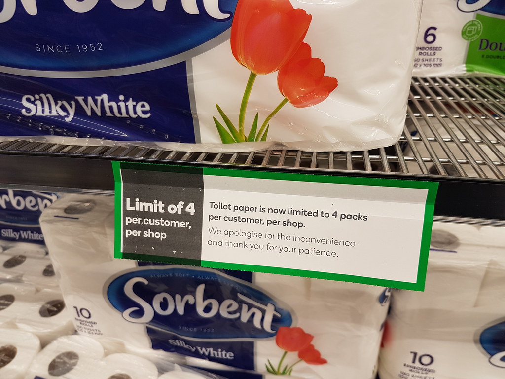 Local supermarket toilet paper supplies Ellen Forsyth Flickr