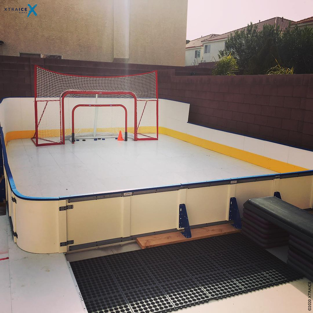 Xtraice rink outdoor with ice rinks boards XTRAICE Synthetic Ice