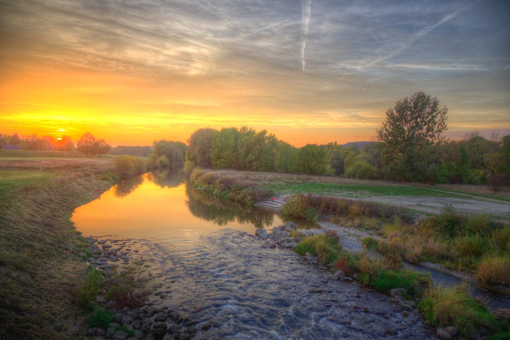 Quiet waters River Werre near Löhne in beautiful sunset mo… Flickr
