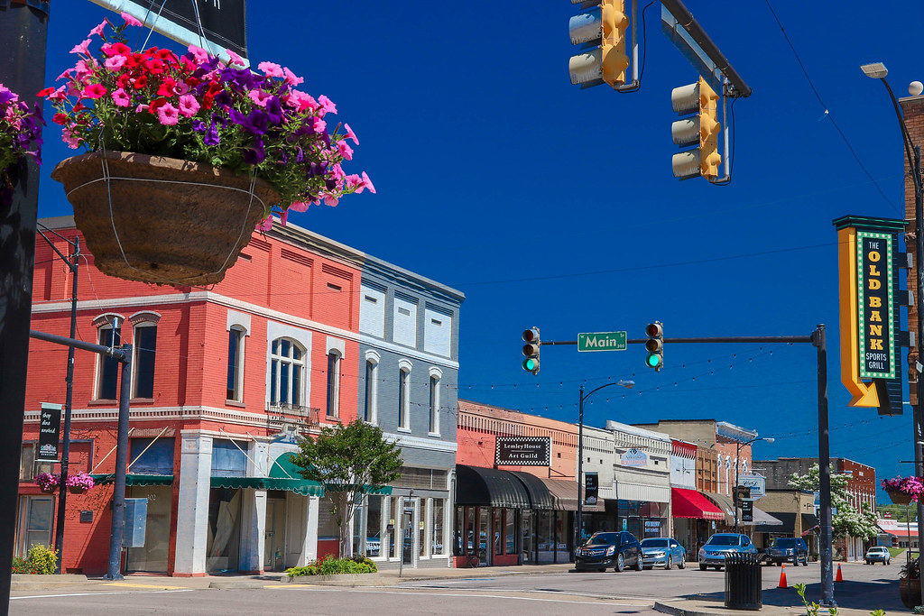 Downtown Russellville, Arkansas Small town America William Bullock