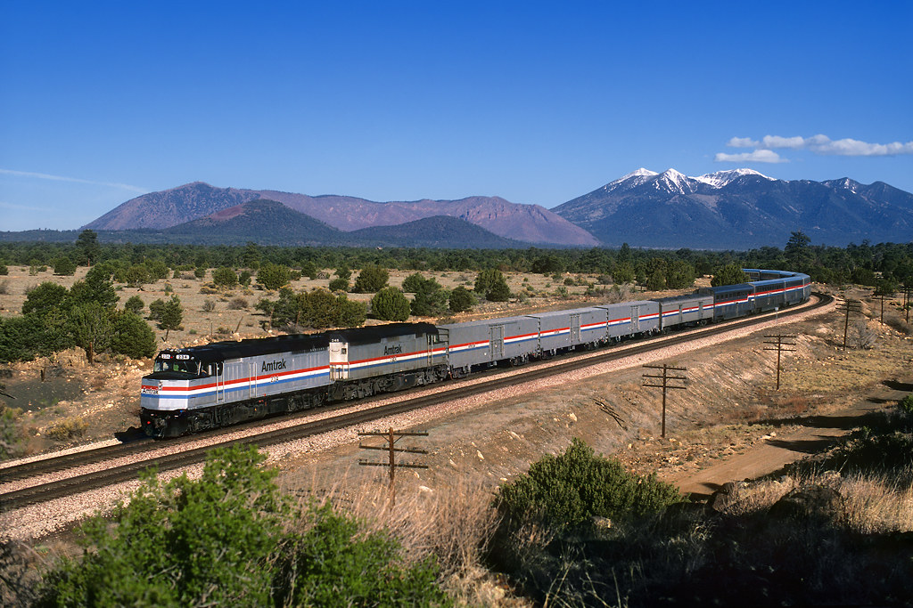Eastbound out of Flagstaff Amtrak’s eastbound Southwest Ch… Flickr