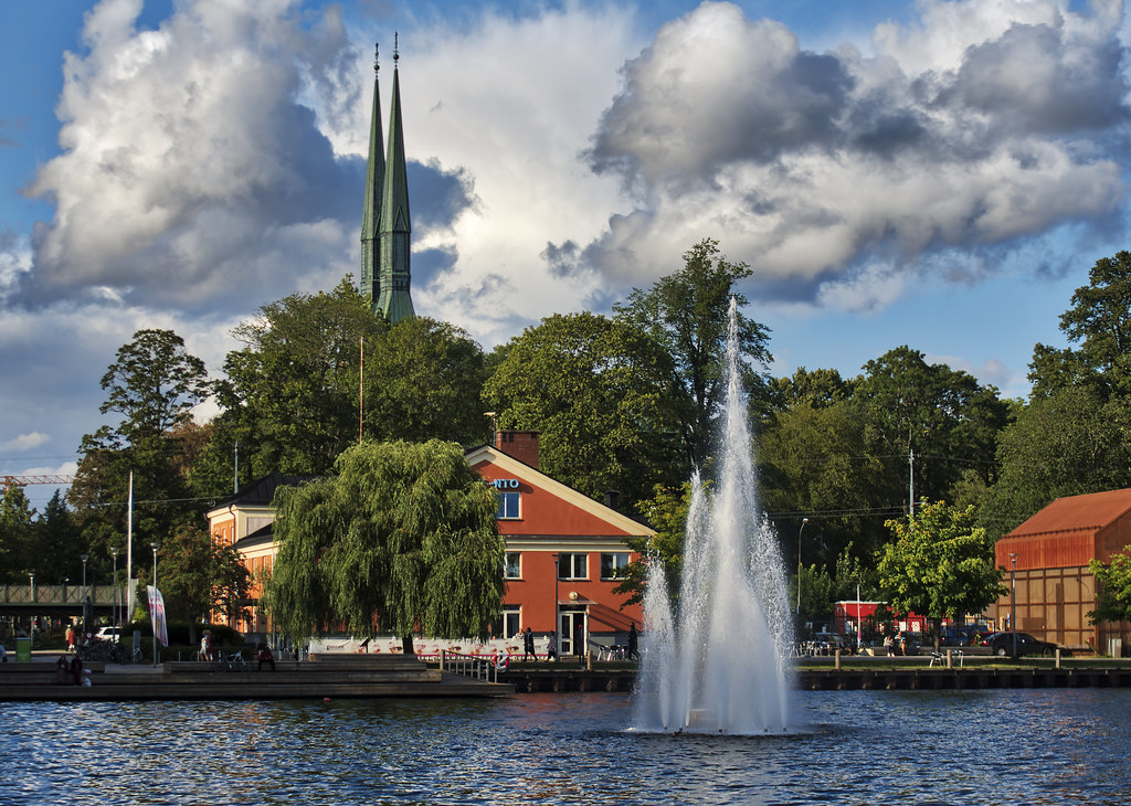 The fountain in the lake, Vaxjo, Sweden V is for Vaxjo. I … Flickr