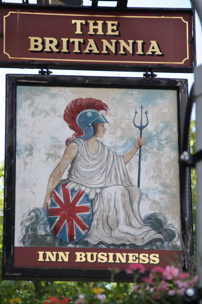 Pub sign for The Britannia, Kipling Street, London SE1. Flickr