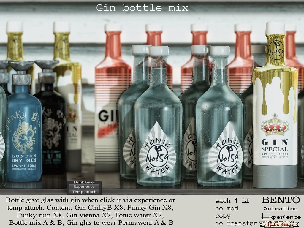 Gin Bottle mix Ideal for your own bar, gives a gin if you … Flickr